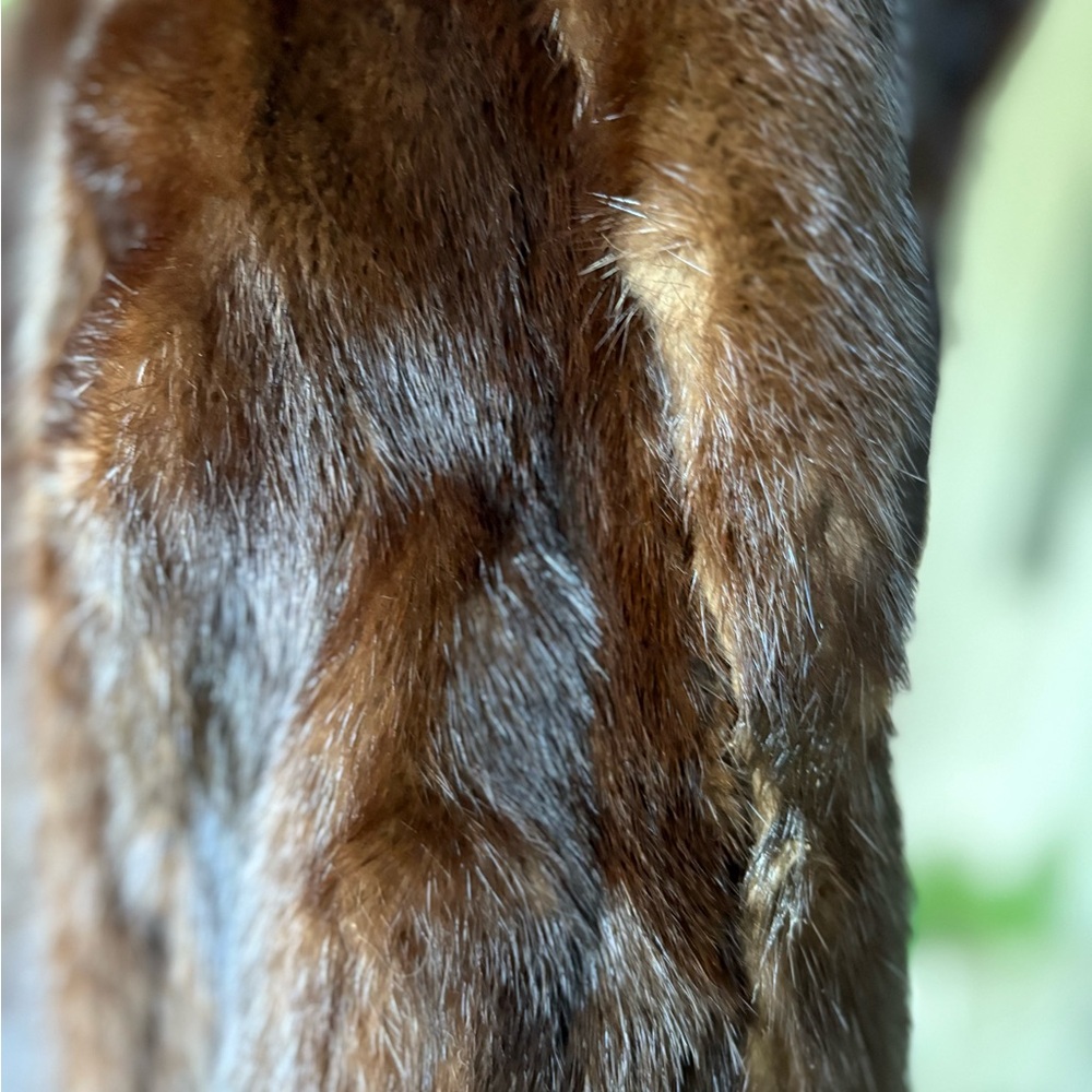 Classic Brown Full-Length Fur Coat (chocolate mink) - Picture 16 of 16